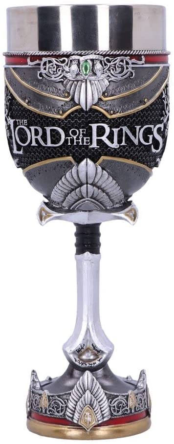 Nemesis Now offiziell lizenzierter Herr der Ringe-Aragorn-Kelch, Silber, 19,5 cm