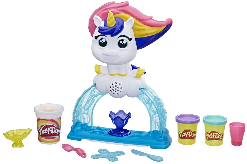 Play-Doh Tootie The Unicorn Ice Cream Set - Electronic Playset with 3 Non-Toxic Colors for Kids 3+