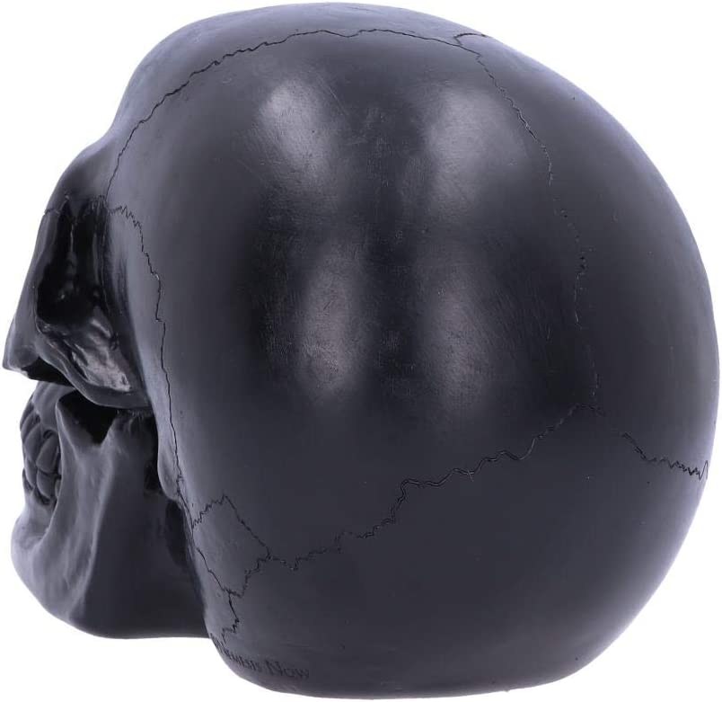 Nemesis Now Geode Schwarz Grün Gothic Glitzer Totenkopf Figur, Polyresin