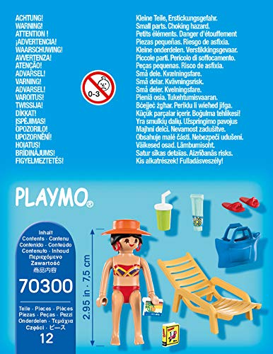 Playmobil 70300 Special Plus Sonnenliege mit Liegestuhl, 9,29 x 11,98 x 3,81 cm, bunt