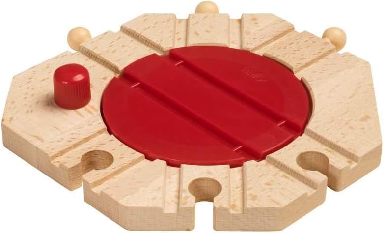 BRIO Mechanical Turntable Wooden Train Track for Kids Age 3 Years Up - Compatible with all BRIO Railway Sets & Accessories