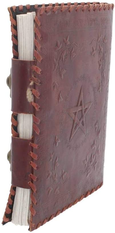 Nemesis Now Kleines Book of Shadow-Tagebuch aus Leder mit Schloss, 27 cm, Braun