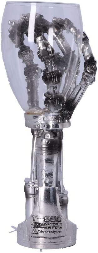 Nemesis Now B1457D5 Terminator-Handkelch, 19 cm, Silber, Harz mit Edelstahl