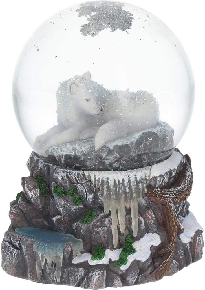 Nemesis Now Guardian of The North Lisa Parker Schneekugel 17,5 cm, Grau, 14,5 cm