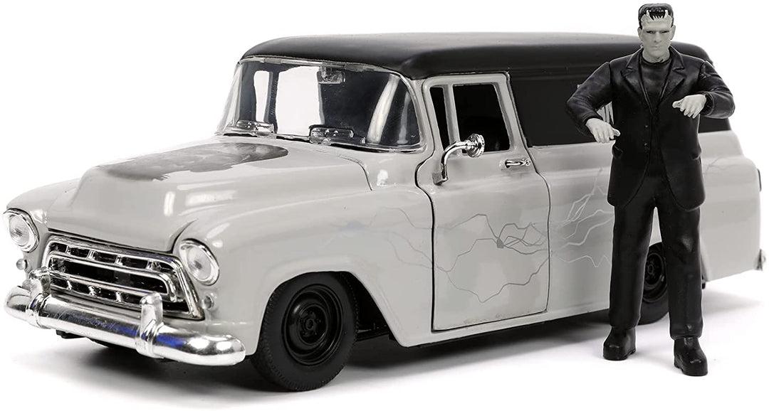 Jada Toys 253255032 Frankenstein 1957 Chevy Suburban 1:24, Grau