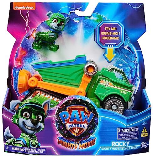 Paw Patrol: The Mighty Movie Rocky Recycling Lorry Playset - Lights, Sounds & Action Figure (6067508)