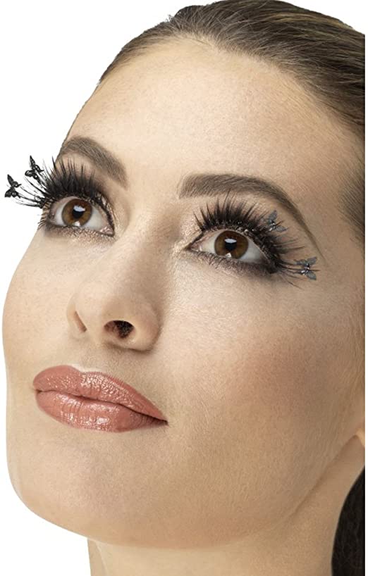Smiffys 47060 Wimpern mit geflügelten Schmetterlingen (Einheitsgröße)