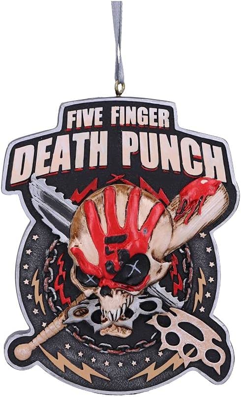Nemesis Now Five Finger Death Punch Xmas Dec (002) 9,5 cm, Rot