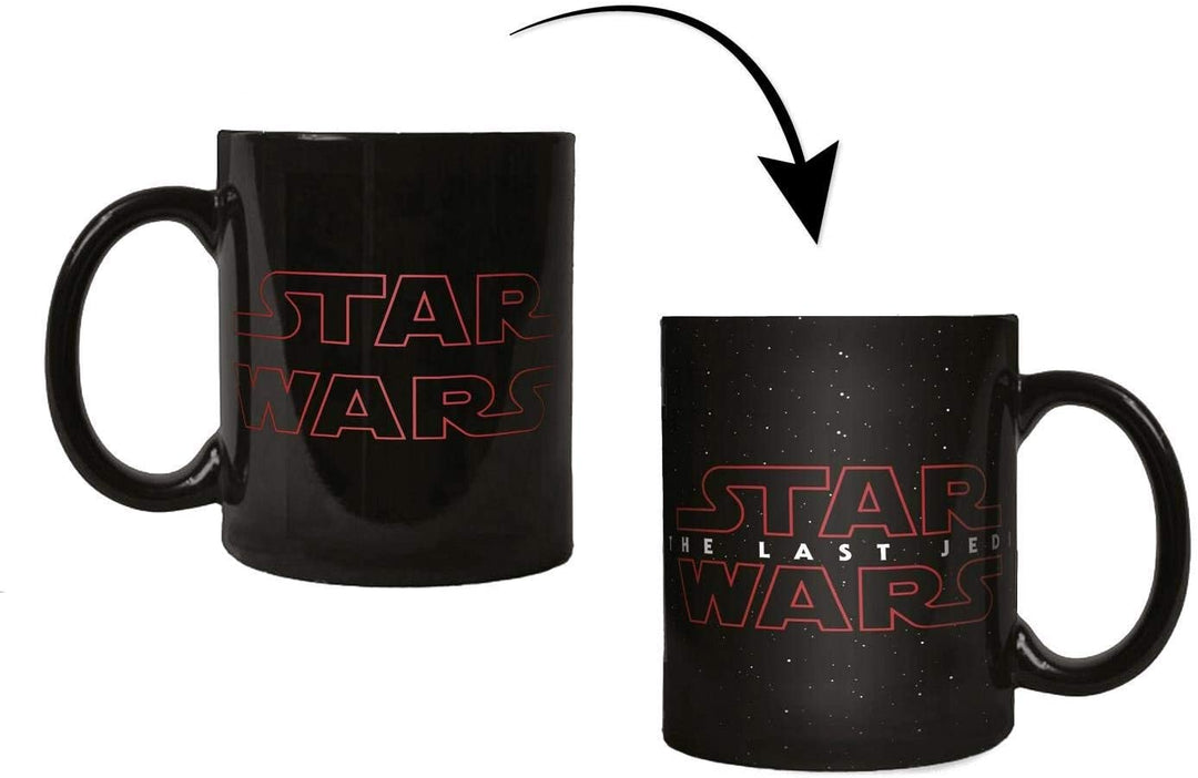 Star Wars Die letzten Jedi Logo Heat Reveal Becher, schwarz