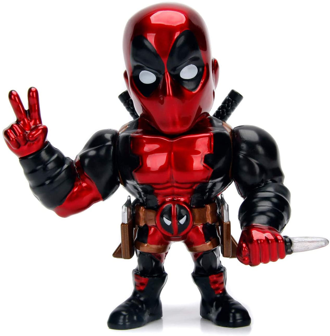 Jada Toys 253221006 Marvel Deadpool 10 cm Sammelfigur, Druckguss, Rot