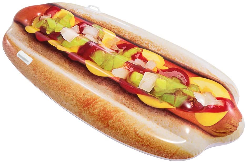 Intex Opblaasbare Giant Hotdog Matras Lilo 180cm x 89cm Perfect voor het zwembad