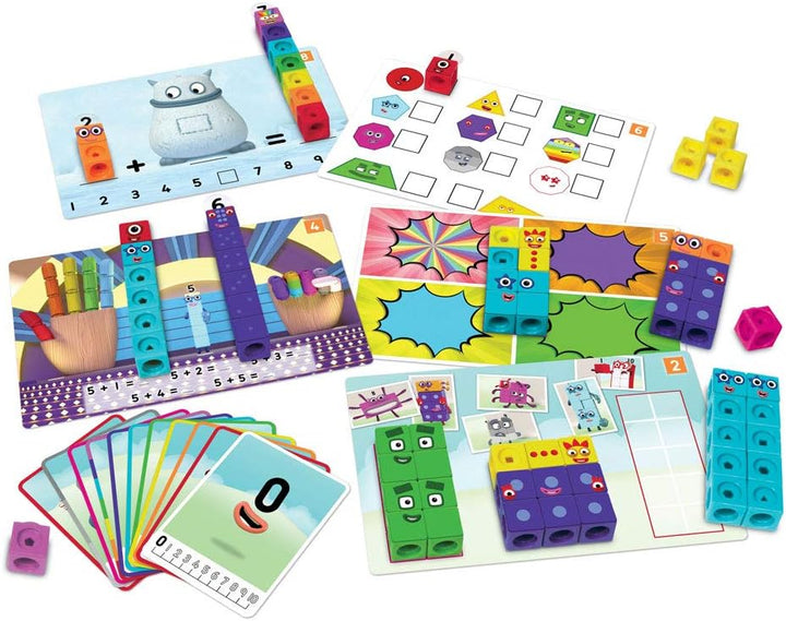 Learning Resources LSP0949-UK MathLink Cubes Numberblocks 1-10 Aktivitätsset, Mathe-Lernen für frühe Jahre, Bauen, Lernen und Spielen im Klassenzimmer und zu Hause.