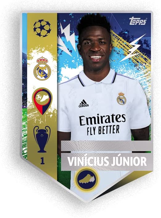 Topps UEFA Champions League 22/23 Fußball-Aufkleber – Multipack (60 Aufkleber, 6).
