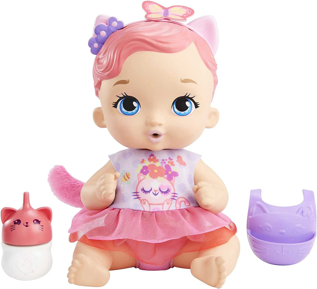 My Garden Baby Feed &amp; Change Baby-Kätzchenpuppe (12 Zoll) und Zubehör, mit wiederverwendbarem Stoff