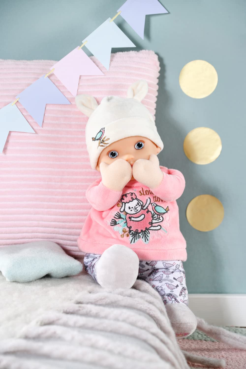 Baby Annabell 706428 Sweetie für Babys – 30 cm weiche Puppe mit integriertem Ra