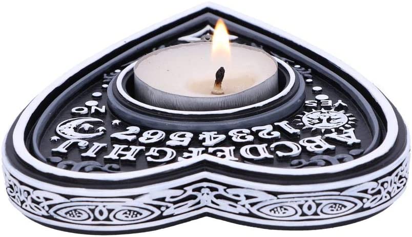 Nemesis Now Black and White Spirit Board Teelichthalter, Polyresin