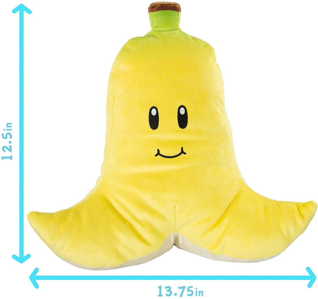 Club Mocchi Mocchi T12958A Mario Kart-Peluche Mochi Banane 40 cm Super Bros 34 cm Bananenschale, extra großer Plüsch, mehrfarbig