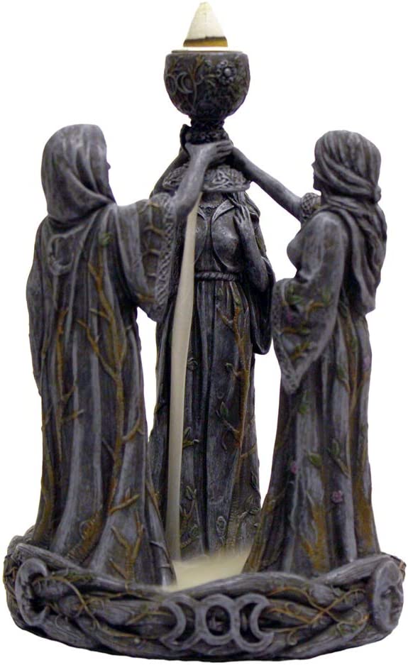 Nemesis Now Mother Maiden &amp; Crone Rückfluss-Räuchergefäß, 18 cm, Schwarz, Kunstharz