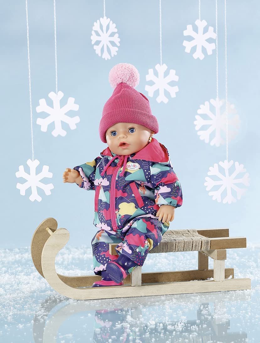 BABY Born Deluxe Snowsuit 43 cm - Winter Outfit with Hat & Boots for Dolls 4