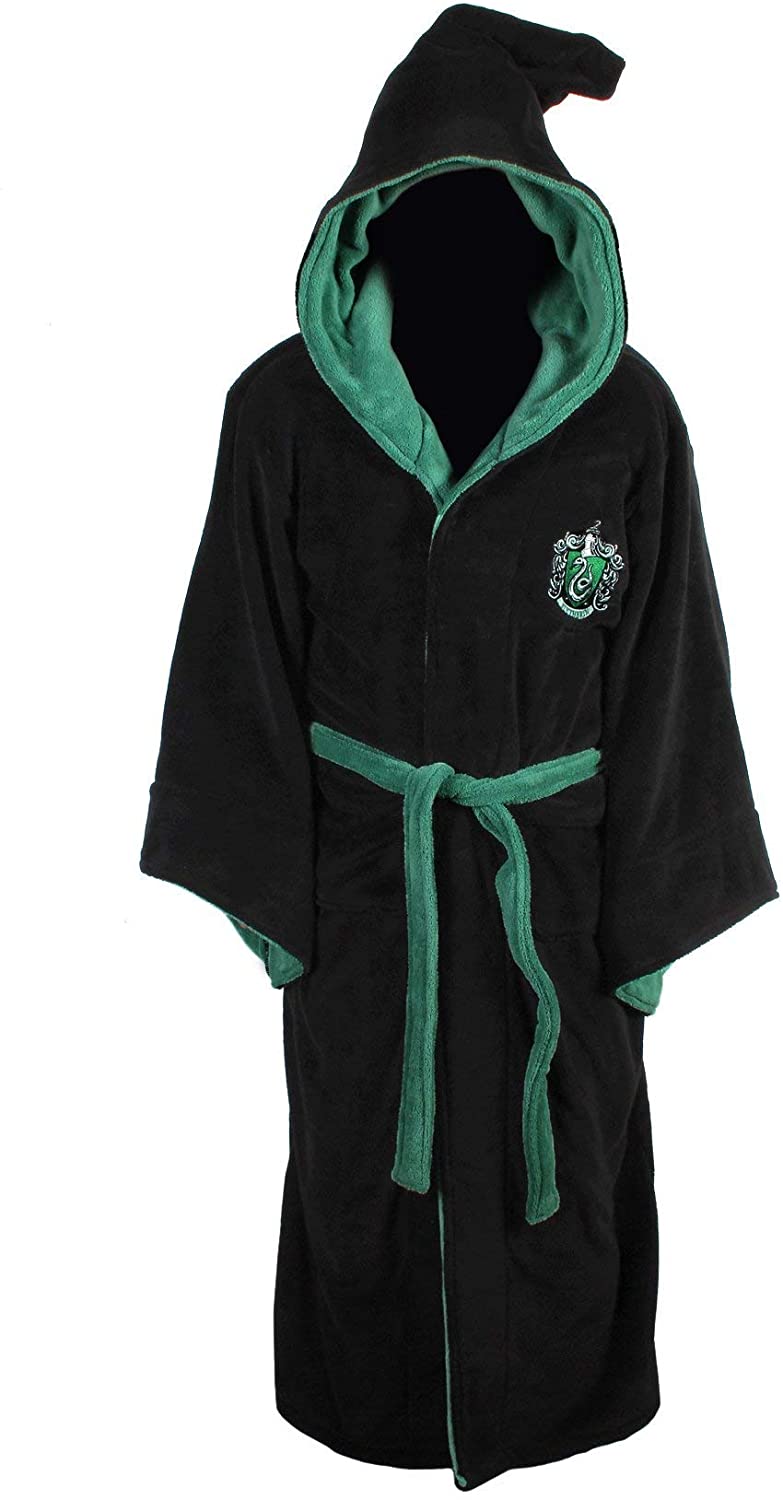 Groovy Slytherin Harry Potter Kapuzenbademantel, Polyester, Schwarz, Einheitsgröße