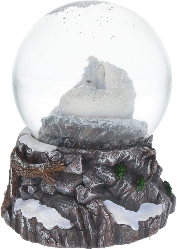 Nemesis Now Guardian of The North Lisa Parker Schneekugel 17,5 cm, Grau, 14,5 cm