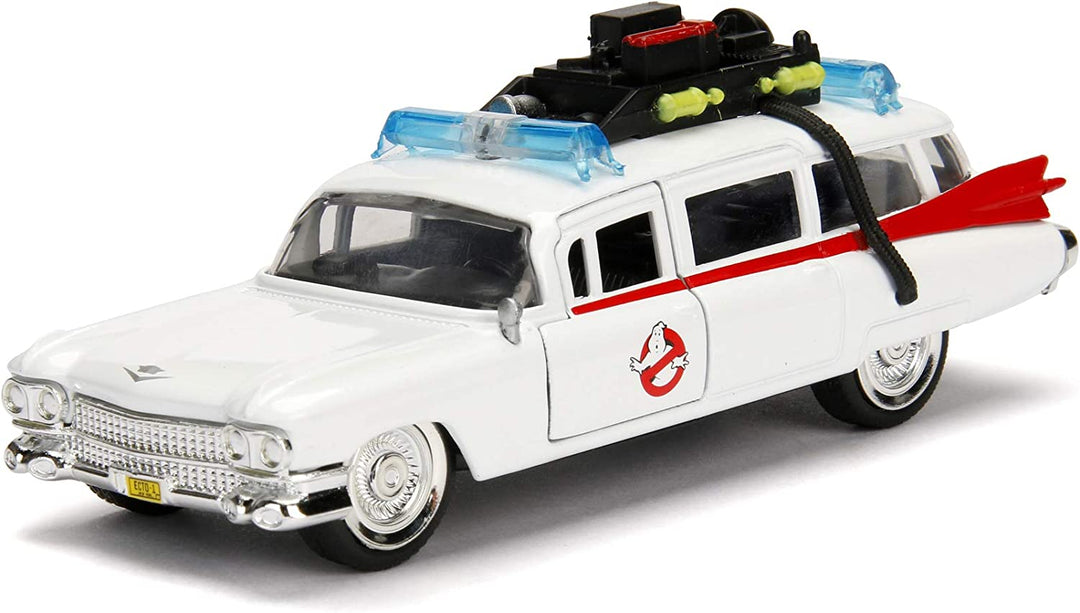 Jada- Ghostbusters Auto ECTO-1 Metall 1:32 zum Sammeln, Weiß (253232000)