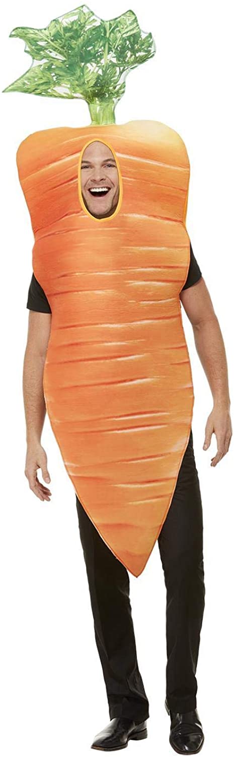 Smiffys 61032 Weihnachtskarotte-Kostüm, Unisex-Erwachsene, Orange, Einheitsgröße
