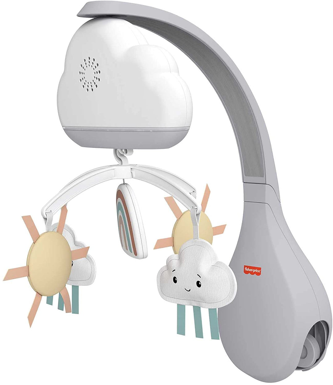 Fisher-Price Rainbow Showers Mobile aus Stubenwagen und Nachttisch, Tischschnuller