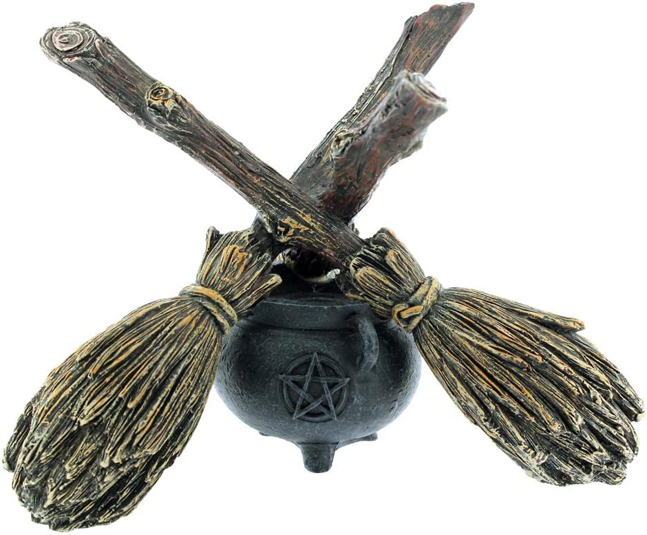 Nemesis Now B1867F6 Besenstiel, Kristallkugel, Kristallkugelhalter, 16 cm, braun