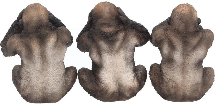 Nemesis Now H3523J7 Figur „Drei weise Gorillas“, 13,5 cm, Schwarz