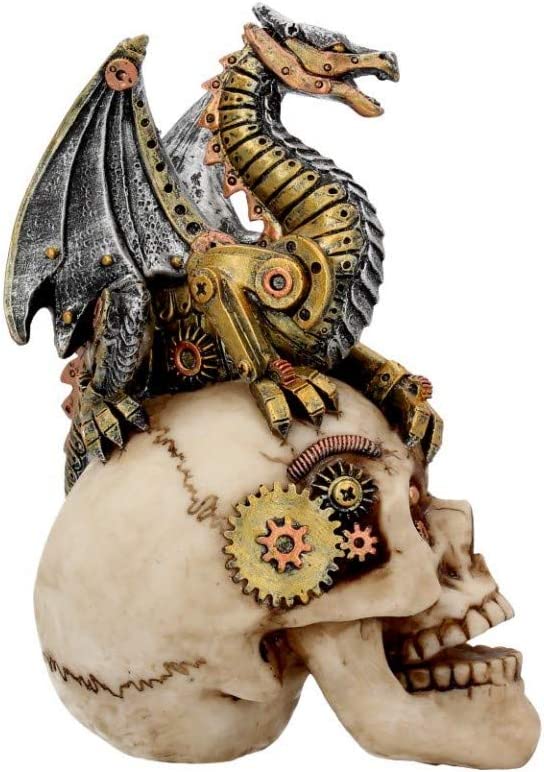Nemesis Now Dragon's Grasp Figur, 22,5 cm, Weiß, Kunstharz, Einheitsgröße