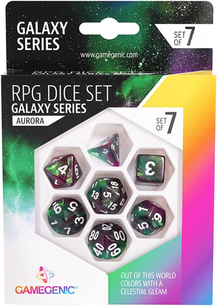 Gamegenic Galaxy Series - Moon RPG Dice (7pcs)