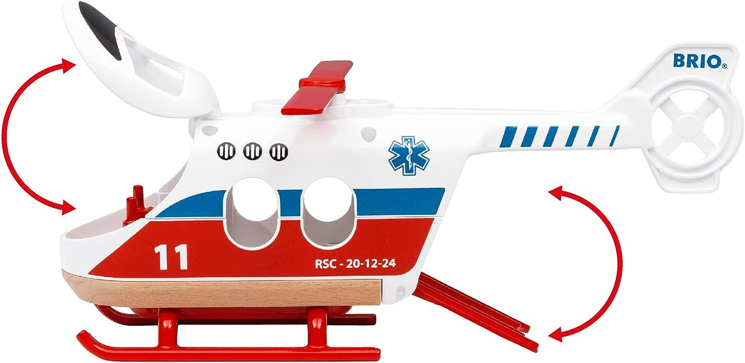 BRIO World Rescue Toy Helicopter for Kids Age 3 Years Up