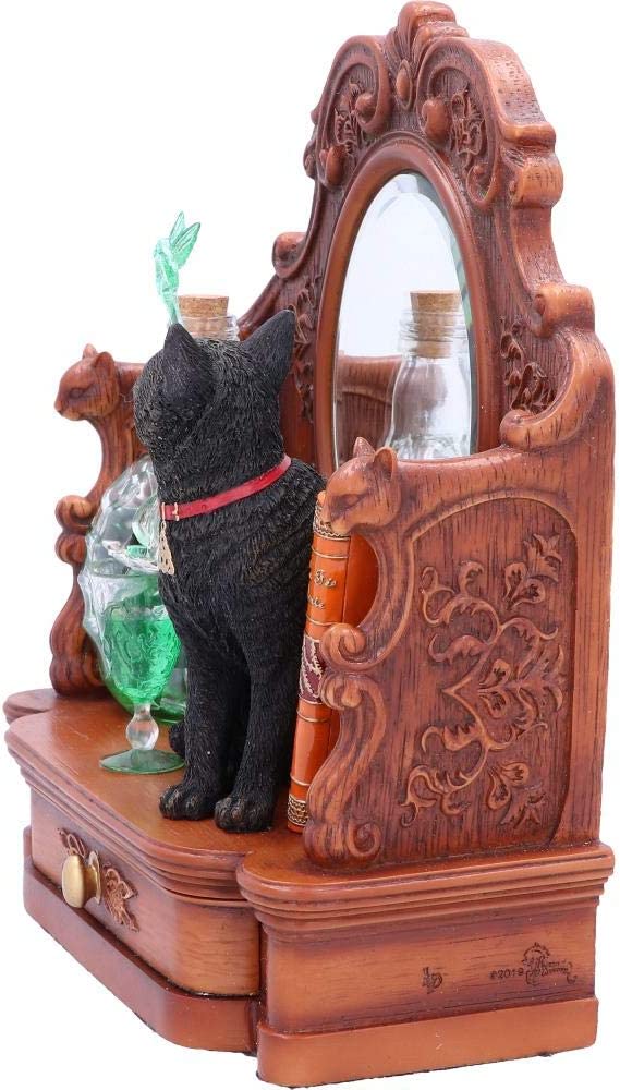Nemesis Now B4955R0 Lisa Parker Absinth-Katze und grüne Fee-Figur, 21,5 cm