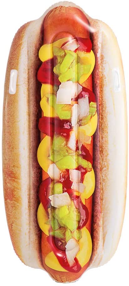 Intex Opblaasbare Giant Hotdog Matras Lilo 180cm x 89cm Perfect voor het zwembad