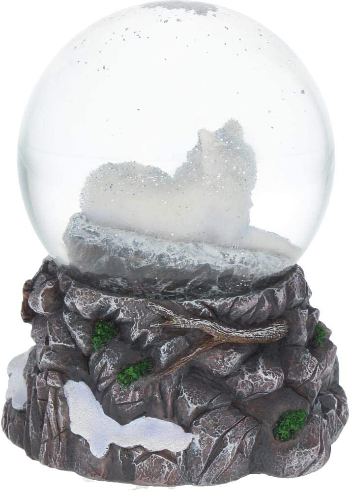 Nemesis Now Guardian of The North Lisa Parker Schneekugel 17,5 cm, Grau, 14,5 cm