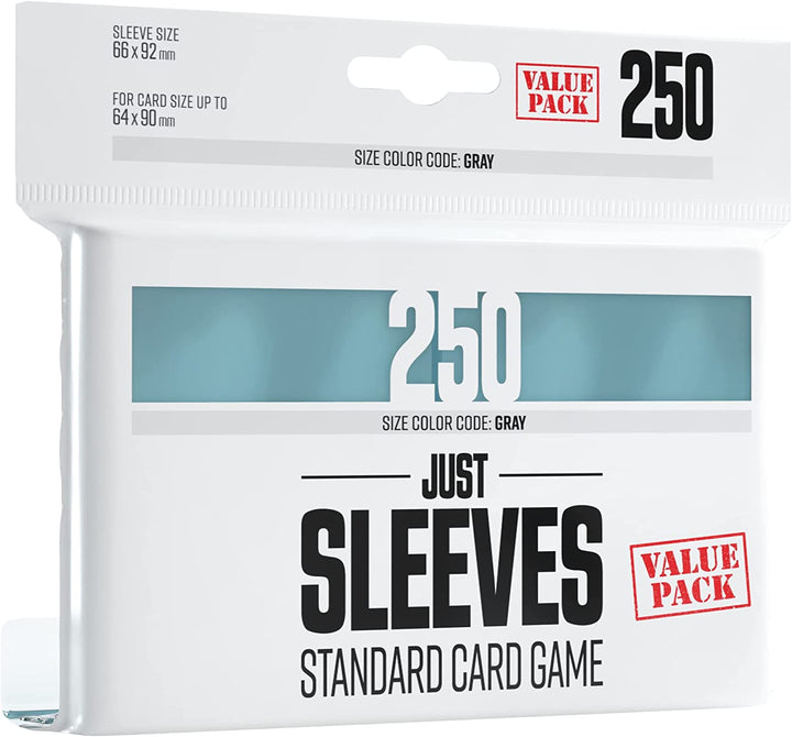 Gamegenic GGX10010 - Just Sleeves - Value Pack, Transparent (250 Sleeves)