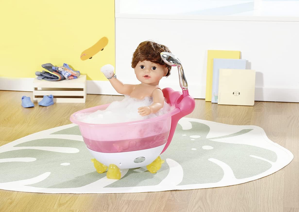 BABY born Brother 43 cm Puppe – Interaktives Vinylbaby mit beweglichen Knien, echten Tränen und Badespiel 13