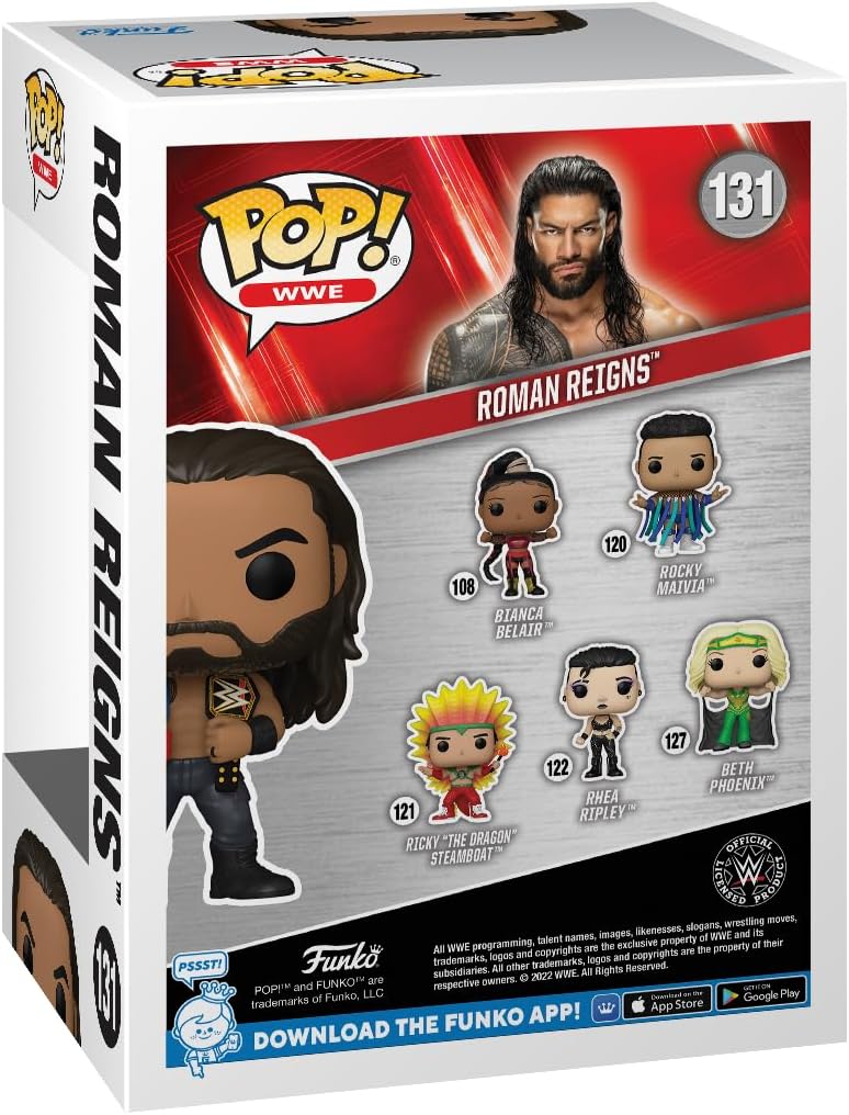 Funko Pop! WWE - Roman Reigns with Belts Vinyl Figure #131 (72233) 3