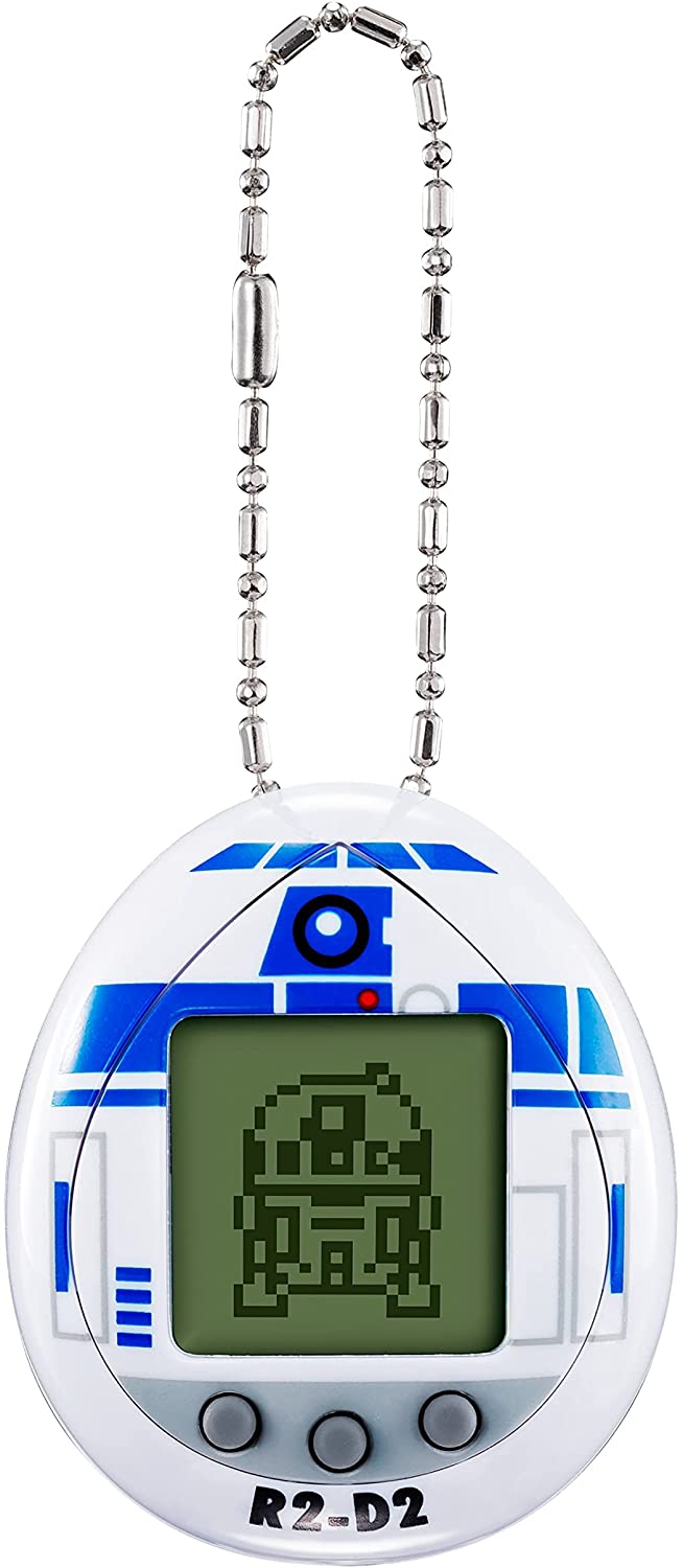 TAMAGOTCHI 88821 Star Wars R2D2 Virtual Pet Droid with Mini-Games, Animated Clip