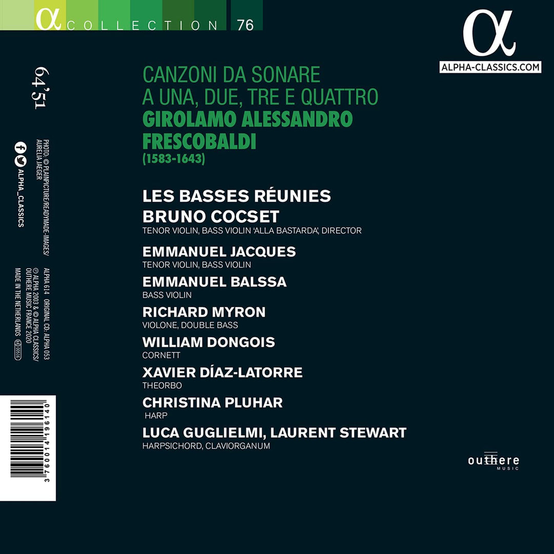 Basses Réunies - Frescobaldi: Canzoni [Audio CD]