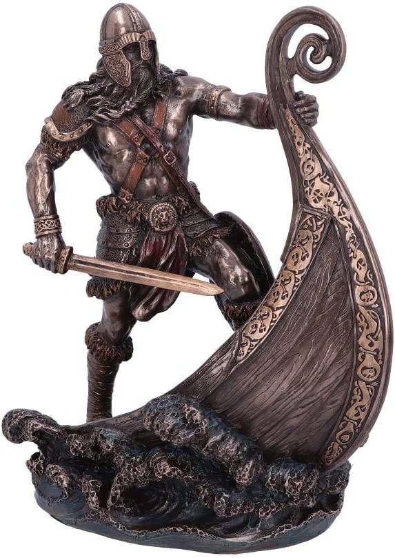 Nemesis Now bronzierte Halvor-Wikinger-Langschiff-Figur, Einheitsgröße