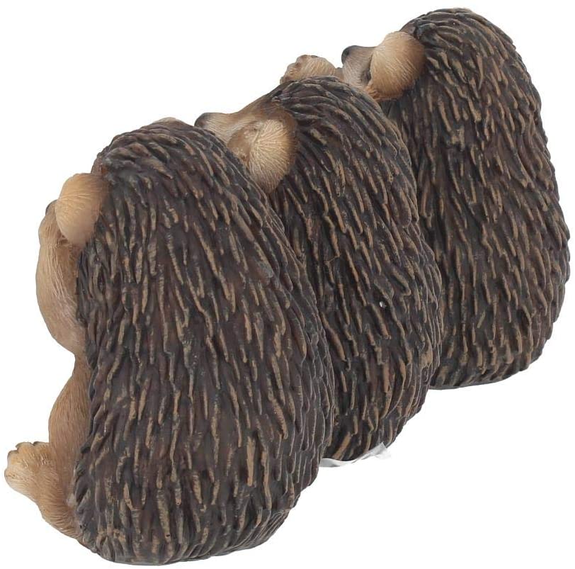 Nemesis Now Drei weise Igel Figur 9 cm braun