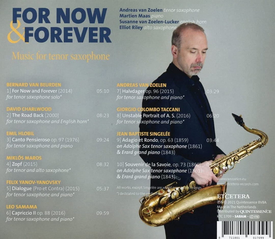 Andreas Van Zoelen; Martien Maas - For Now & Forever: Music For Tenor Saxophone [Audio CD]