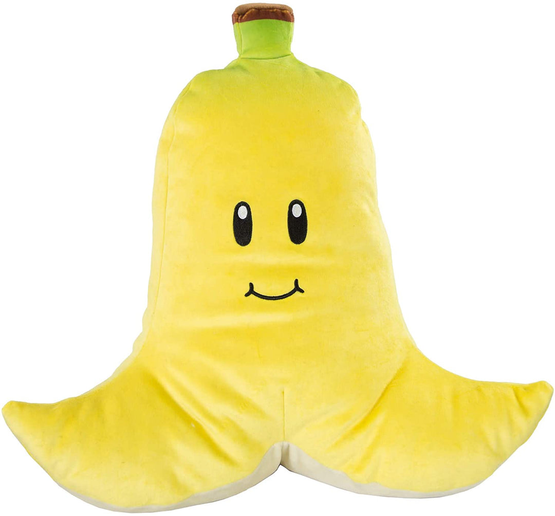 Club Mocchi Mocchi T12958A Mario Kart-Peluche Mochi Banane 40 cm Super Bros 34 cm Bananenschale, extra großer Plüsch, mehrfarbig