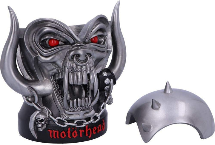 Nemesis Now B5113R0 Offiziell lizenzierte Motörhead Ace of Spades Warpig Snaggletooth Box, Polyresin, Silber, 16 cm