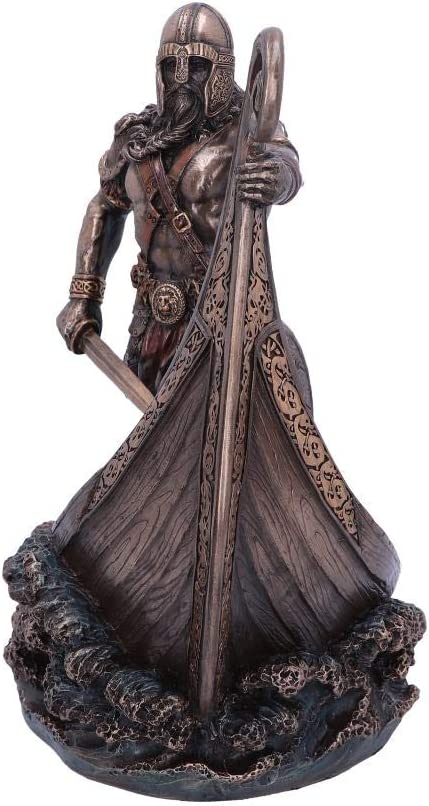 Nemesis Now bronzierte Halvor-Wikinger-Langschiff-Figur, Einheitsgröße