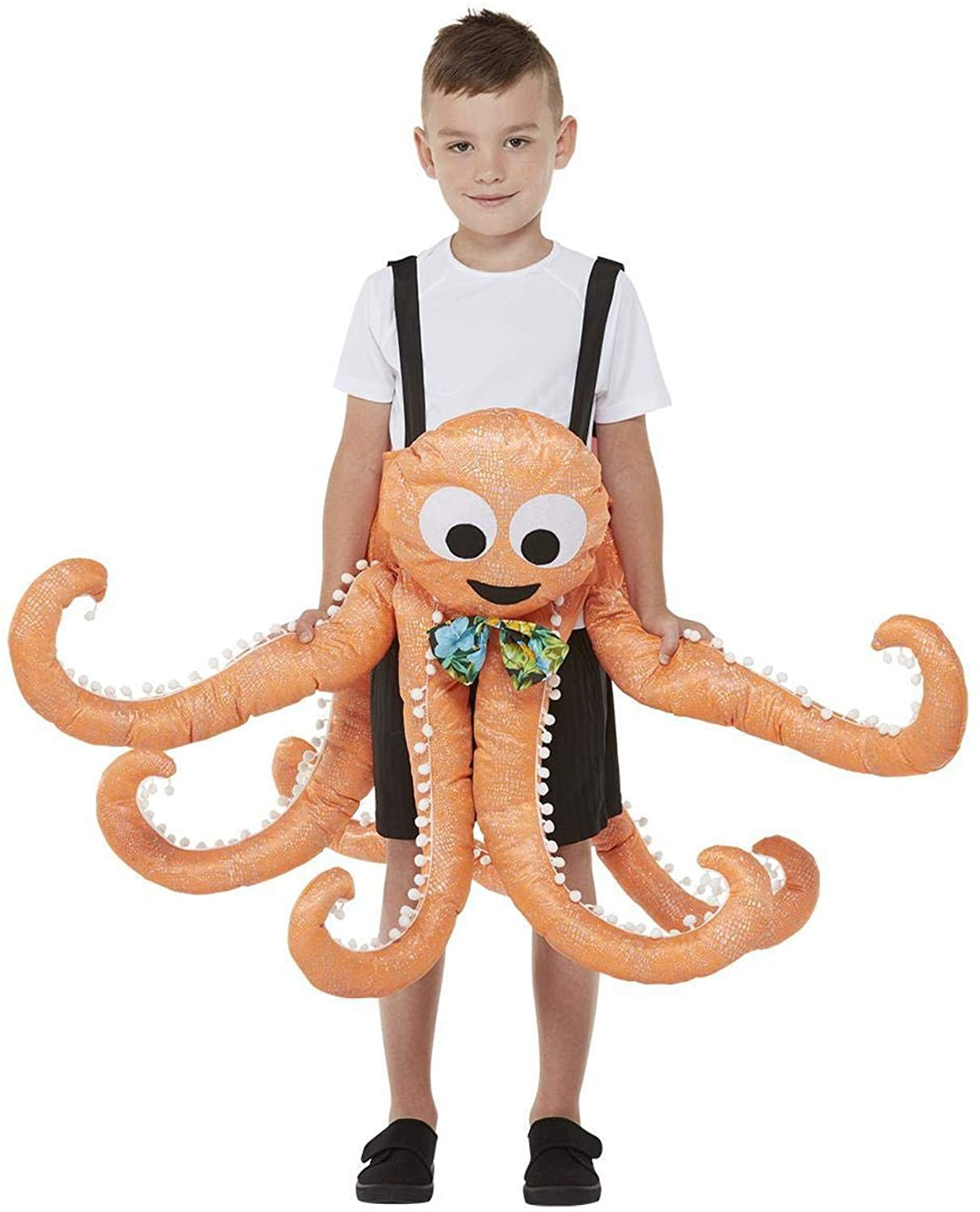 Smiffys 71088 Ride in Octopus Kostüm, Unisex-Kinder, Orange, Einheitsgröße