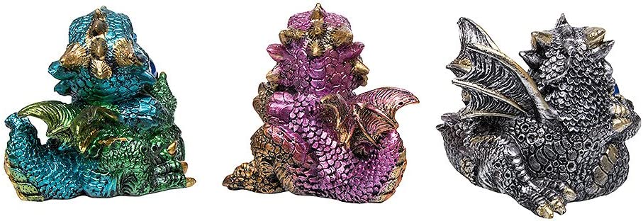 Nemesis Now Dragon's Geschenkset mit 3 7 cm großen Figuren, Kunstharz, mehrfarbig, Einheitsgröße