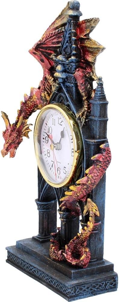 Nemesis Now AL50380 Time Guardian Uhr, 17 cm, Rot